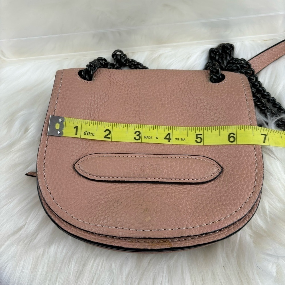 COACH SMALL SHADOW IN PEBBLE LEATHER CROSSBODY BAG PALE PINK COLOR - Picture 12 of 14